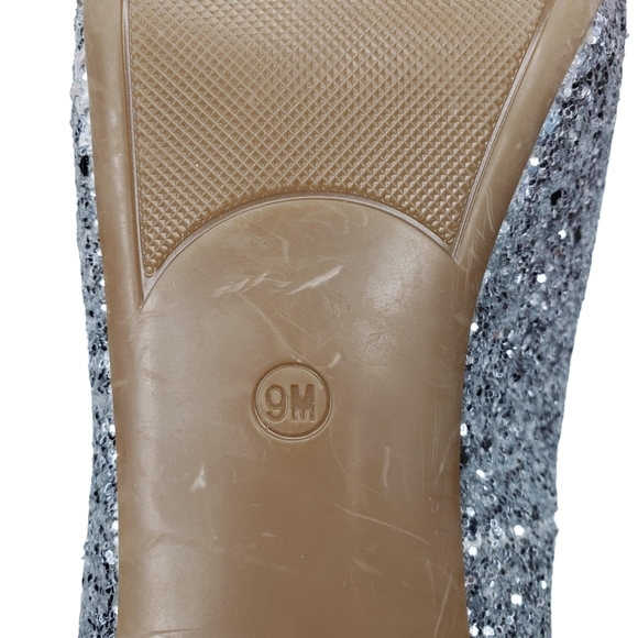 Marc Fisher | Harpy Silver Pink Ombre Glitter Peep Toe Platform Heels Women's 9 - Picture 11 of 13